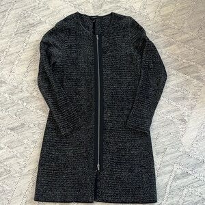 Talbots zip up long cardigan